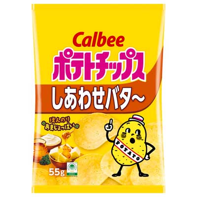 カルビー ポテトチップス しあわせバター 55g
