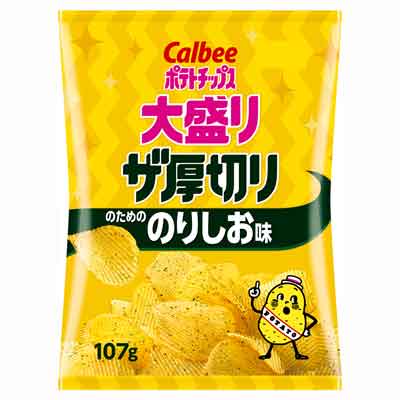 カルビー　ポテトチップス大盛り　ザ厚切りのためののりしお味