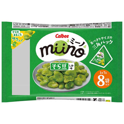 カルビー miinoそら豆 しお味 三角パック 7g×8袋入