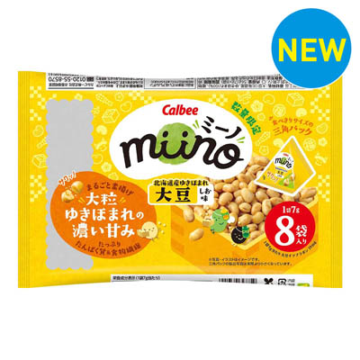 カルビー　miino大豆　しお味　三角パック