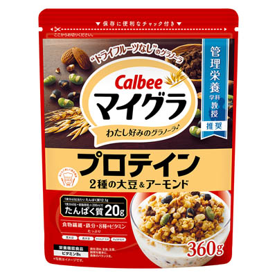 カルビー マイグラ プロテイン 2種の大豆&アーモンド 360g
