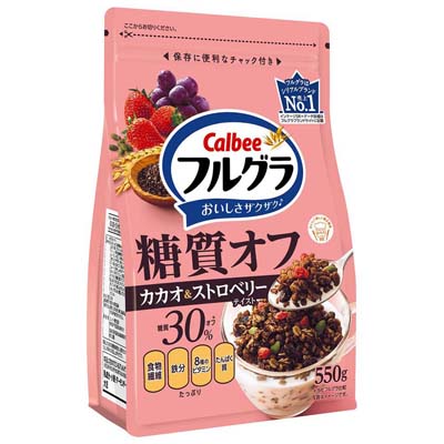 カルビー　フルグラ糖質オフ　カカオ＆ストロベリーテイスト