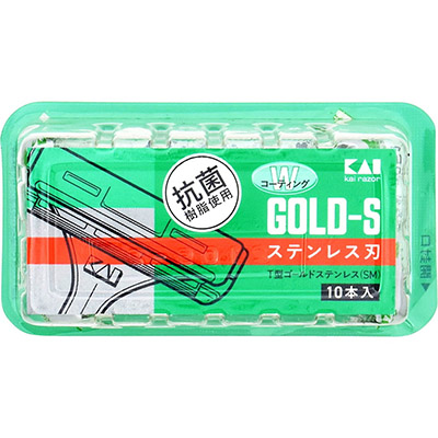 貝印 T型ゴールドステンレス 10本入