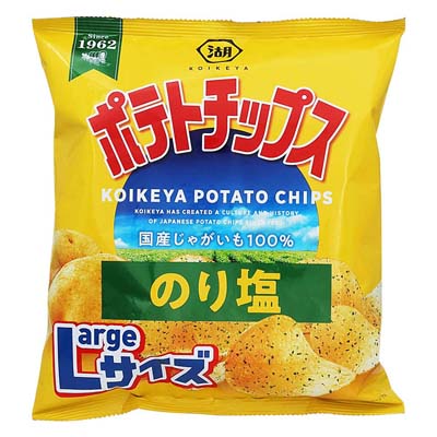 湖池屋　ポテトチップス　のり塩　Largeサイズ　112ｇ