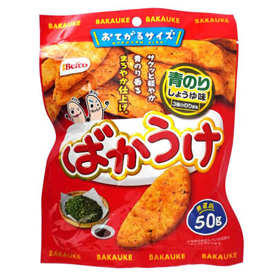 栗山製菓　ばかうけ　青のりしょうゆ味　50ｇ