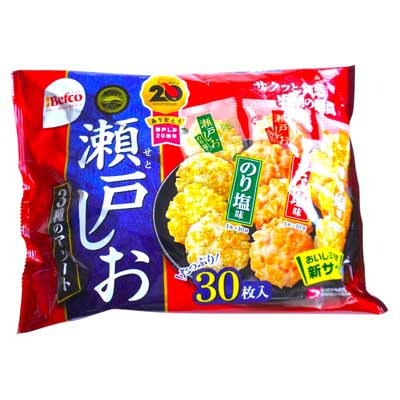 栗山製菓　瀬戸しお　3種のアソート　30枚入