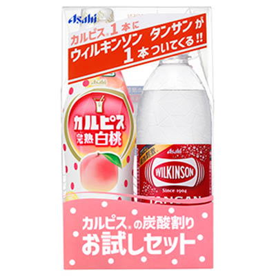 アサヒ カルピス完熟白桃 炭酸割りお試しセット 470ml