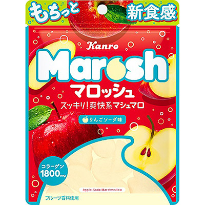 カンロ マロッシュスッキリ!爽快系マシュマロ りんごソーダ味
