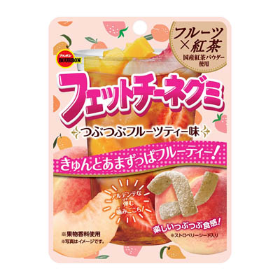 ブルボン フェットチーネグミつぶつぶフルーツティー味 47g