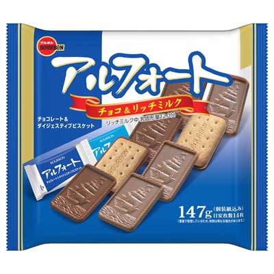 ☆ブルボン アルフォート チョコ&リッチミルク 147g