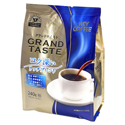 キーコーヒー グランドテイスト リッチブレンド粉 240g