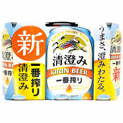 キリン一番搾り清澄み　３５０ｍｌ×６缶