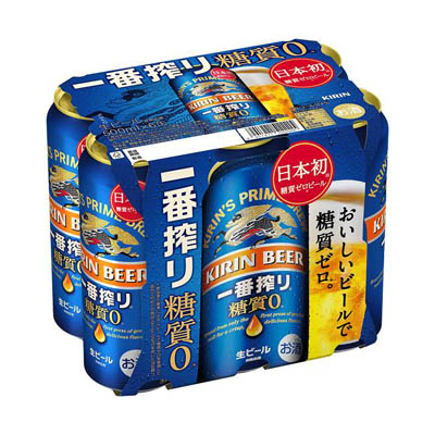キリン一番搾り糖質0　５００ｍｌ６缶