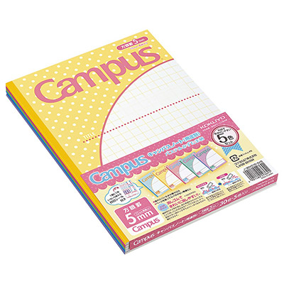コクヨ キャンパスノート 水玉パステル5mm方眼5冊組コクヨ