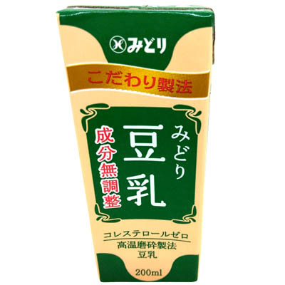 九州乳業 みどり 豆乳 成分無調整 200ml