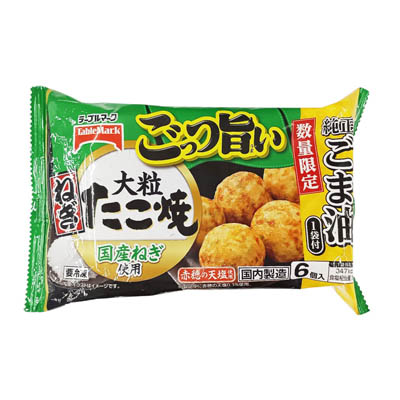 テーブルマーク　ごっつ旨い大粒ねぎたこ焼　6個入