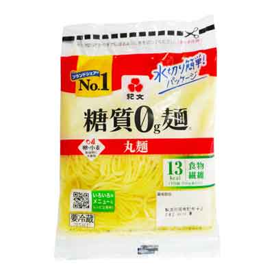 紀文 糖質0g麺 丸麺 150g