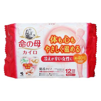 小林製薬 命の母カイロ 貼るタイプ 体も心もやさしく温める 10個入