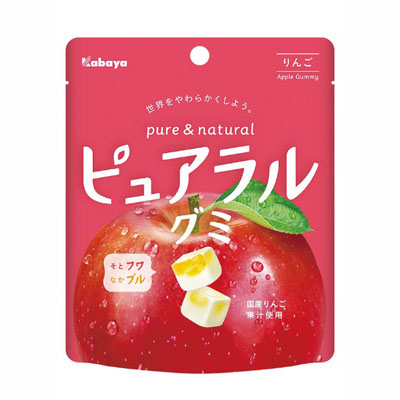 カバヤピュアラルグミりんご58g