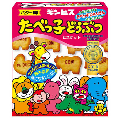 ギンビス たべっ子どうぶつ バター味 63g