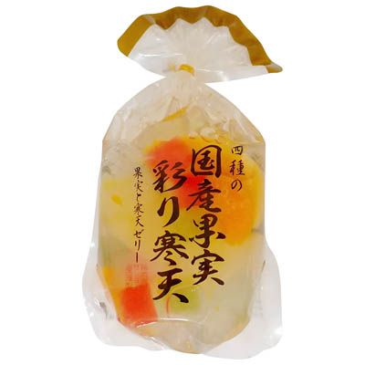サンヨー堂　果実ゼリー　四種の国産果実　彩り寒天　350ｇ