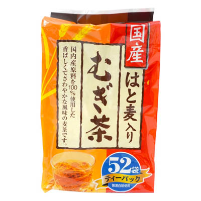 寿老園　国産はと麦入りむぎ茶　ティーパック　52袋
