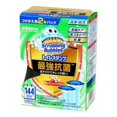 スクラビングバブル トイレスタンプ最強抗菌 エレガンスフラワー つけかえ用 2本パック