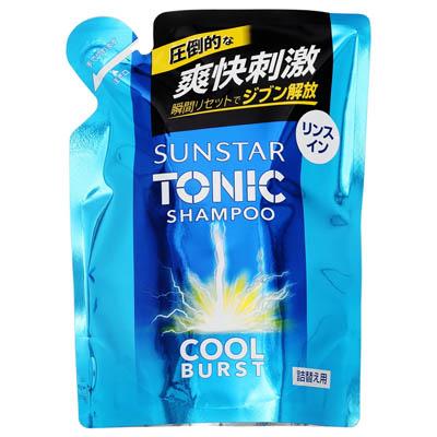サンスター トニックシャンプー COOL BURST リンスイン つめかえ用 340ml