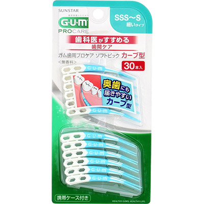 ガム・ソフトピック カーブ型 サイズＳＳＳ～Ｓ ３０本入