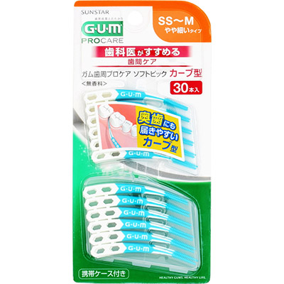 ガム 歯周プロケア ソフトピック カーブ型 ＳＳ～Ｍ ３０本