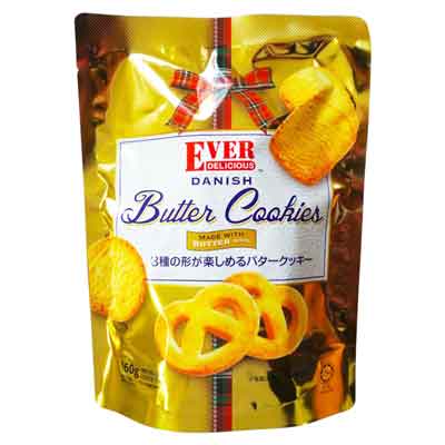 エバーデリシャス　3種の形が楽しめるバタークッキー　160ｇ