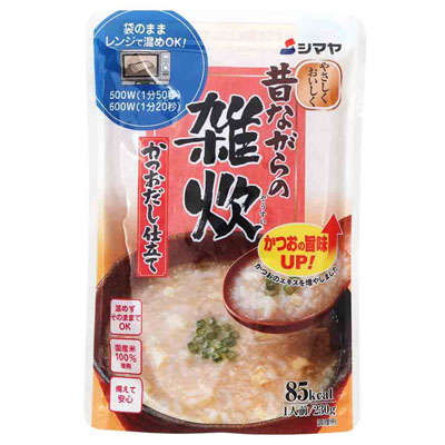 シマヤ 昔ながらの雑炊 かつおだし仕立て 230g