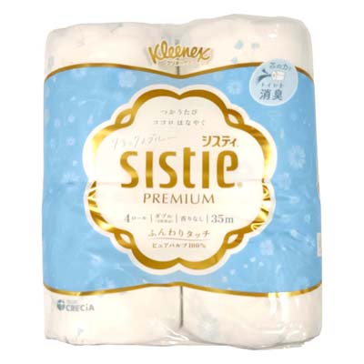 クリネックス　システィプレミアム　リラックスブルー　無香料　ダブル　35ｍ×4ロール