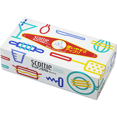 日本製紙クレシア スコッティ キッチンタオル ボックス ７５組
