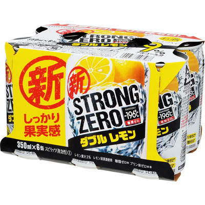 -196℃ストロングゼロダブルレモン350ml6缶
