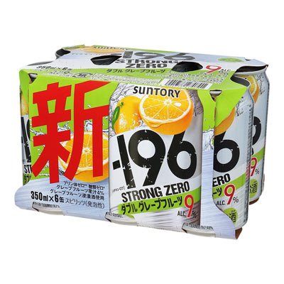サントリー -196℃ストロングゼロダブルグレープフルーツ 9% 350ml×6缶