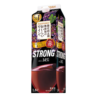 酸化防止剤無添加のおいしいワインストロング赤1.8L