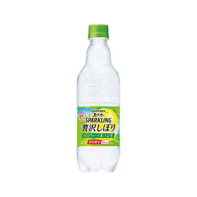 サントリー天然水スパークリング贅沢しぼりグレープフルーツ果汁2倍500ml