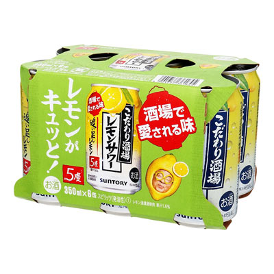 サントリー こだわり酒場 レモンサワー追い足しレモン 5% 350ml×6缶