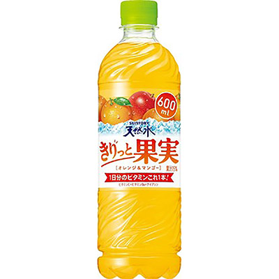 サントリー 天然水 きりっと果実 オレンジ&マンゴー 600ml