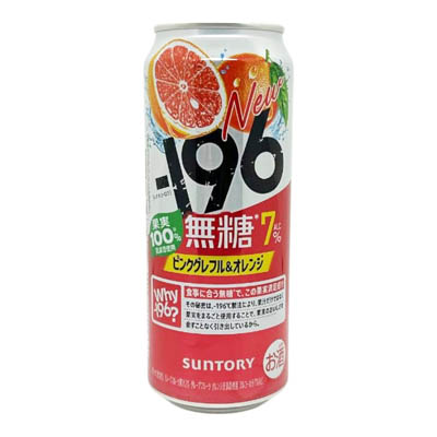 サントリー　－１９６無糖　ピンクグレフル＆オレンジ　５００ｍｌ