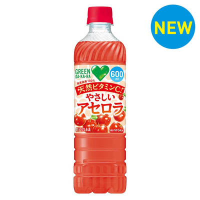 サントリー　GREEN DA･KA･RA　やさしいアセロラ　600ｍｌ