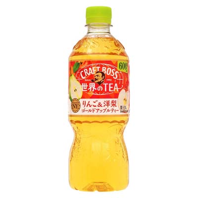 サントリー　クラフトボス　世界のTEA　りんご＆洋梨ゴールドアップルティー　600ｍｌ