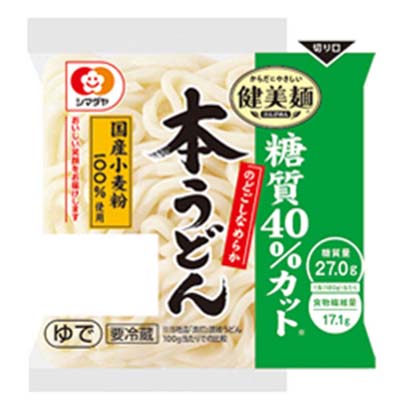 シマダヤ 本うどん糖質40%カット 1食