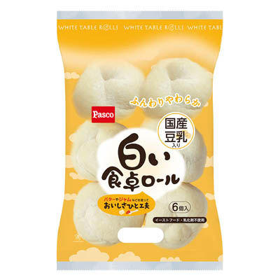パスコ　白い食卓ロール６個入