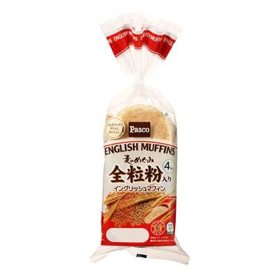パスコ　麦のめぐみ全粒粉入りイングリッシュマフィン４個入