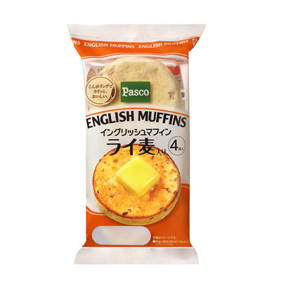 パスコ　イングリッシュマフィン　ライ麦入り　4個入