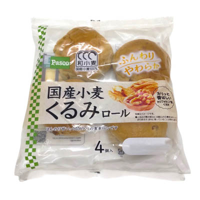 パスコ　国産小麦くるみロール　4個入