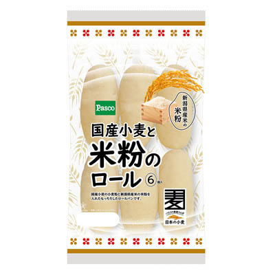 パスコ　国産小麦と米粉のロール６個入