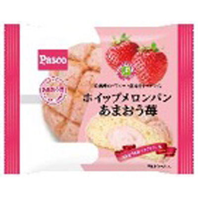 パスコ　ホイップメロンパンあまおう苺
